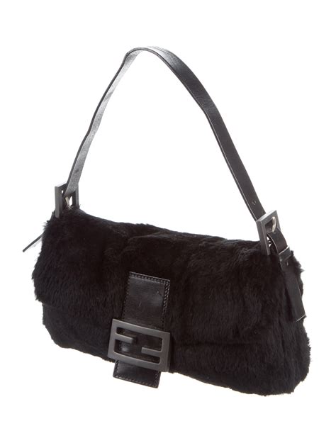 fendi fur baguette bag|fendi monogram baguette bag.